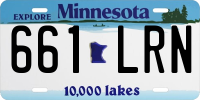 MN license plate 661LRN