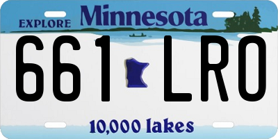 MN license plate 661LRO