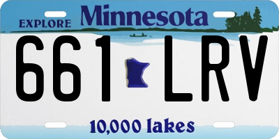 MN license plate 661LRV