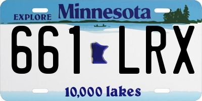 MN license plate 661LRX