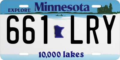 MN license plate 661LRY