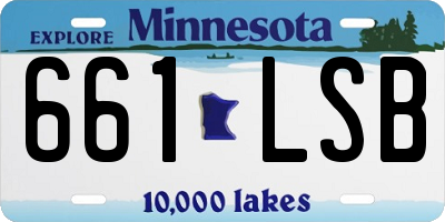 MN license plate 661LSB