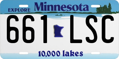 MN license plate 661LSC