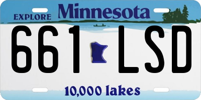 MN license plate 661LSD