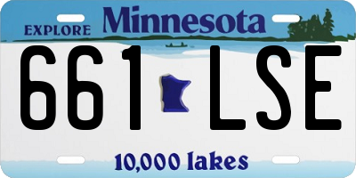 MN license plate 661LSE
