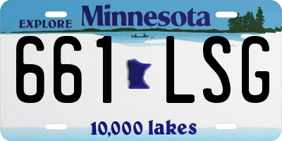 MN license plate 661LSG