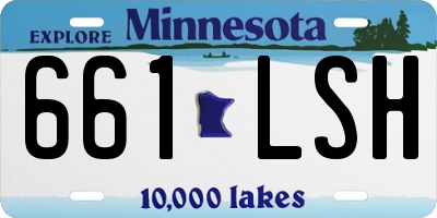 MN license plate 661LSH