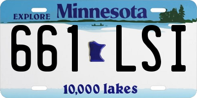 MN license plate 661LSI