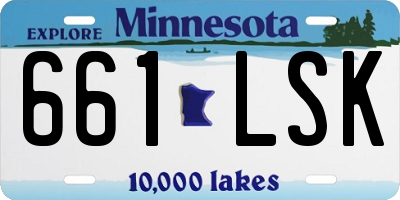 MN license plate 661LSK