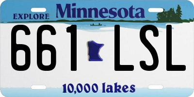 MN license plate 661LSL