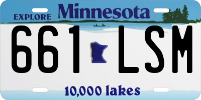 MN license plate 661LSM