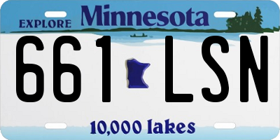 MN license plate 661LSN