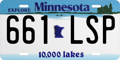 MN license plate 661LSP