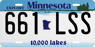 MN license plate 661LSS