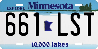 MN license plate 661LST