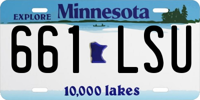 MN license plate 661LSU