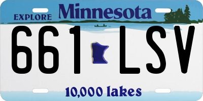 MN license plate 661LSV