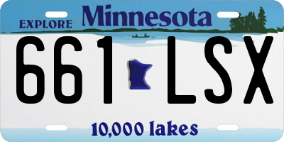 MN license plate 661LSX