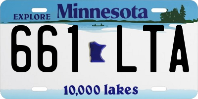 MN license plate 661LTA