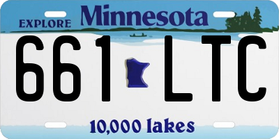 MN license plate 661LTC