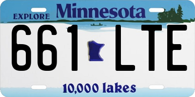 MN license plate 661LTE