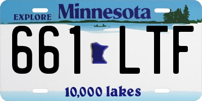 MN license plate 661LTF