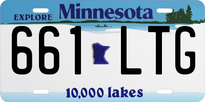 MN license plate 661LTG