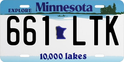 MN license plate 661LTK