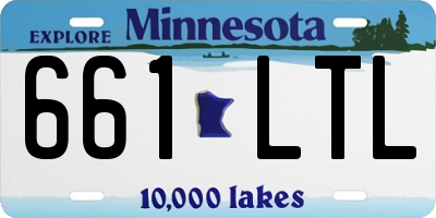MN license plate 661LTL