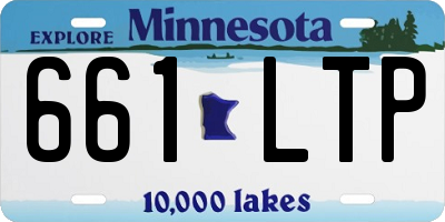 MN license plate 661LTP
