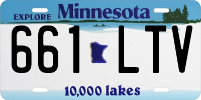 MN license plate 661LTV