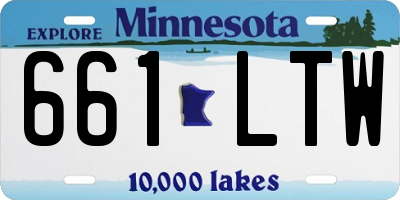 MN license plate 661LTW