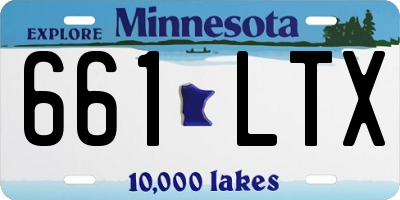 MN license plate 661LTX
