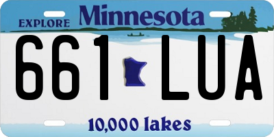 MN license plate 661LUA
