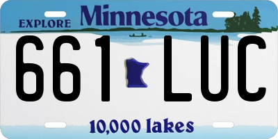 MN license plate 661LUC