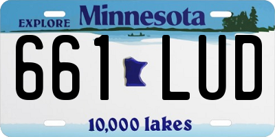 MN license plate 661LUD