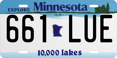 MN license plate 661LUE