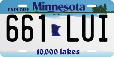 MN license plate 661LUI