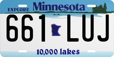 MN license plate 661LUJ