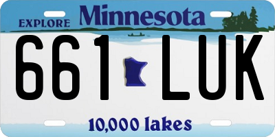 MN license plate 661LUK