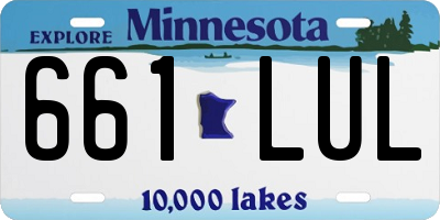 MN license plate 661LUL