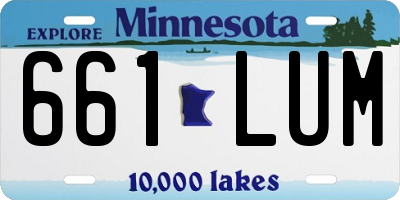 MN license plate 661LUM