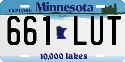MN license plate 661LUT