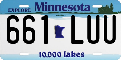 MN license plate 661LUU