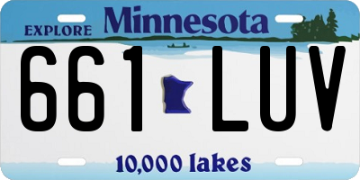 MN license plate 661LUV