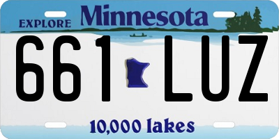 MN license plate 661LUZ