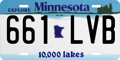 MN license plate 661LVB
