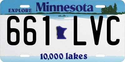 MN license plate 661LVC
