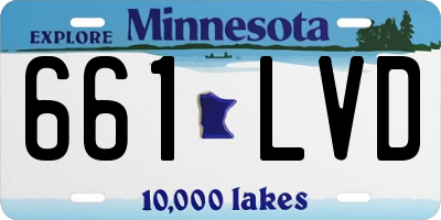 MN license plate 661LVD