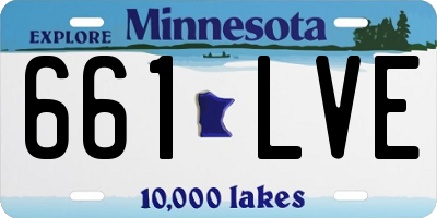 MN license plate 661LVE